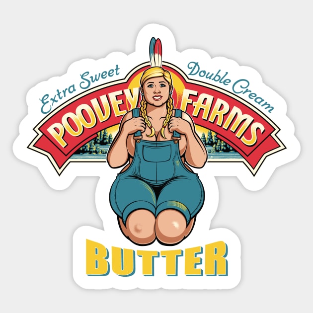 Poovey Farms Butter Sticker by Leon